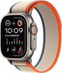 Apple Watch Ultra 2 49 mm titánové puzdro s oranžovo-béžovým trailovým ťahom – M/L