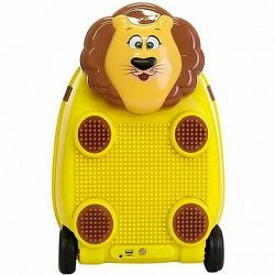 Detský kufor na diaľkové ovládanie s mikrofónom (Levíča – žlté), PD Toys 3708, 46 × 33,5 × 30,5 cm