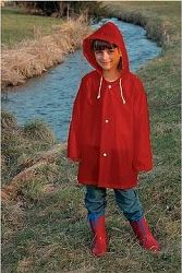 DOPPLER detská pláštenka s kapucňou, veľkosť 164, červená