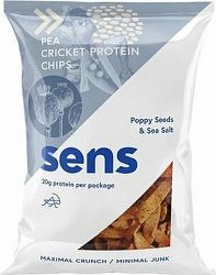 SENS Hrachové chipsy s cvrčím proteínom 80 g