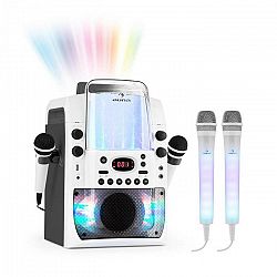 Auna Kara Liquida BT sivá farba + Dazzl mikrofónová sada, karaoke zariadenie, mikrofón, LED osvetlenie
