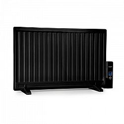 OneConcept Wallander, olejový radiátor, 800 W, termostat, olejové vyhrievanie, ultra plochý dizajn, čierny