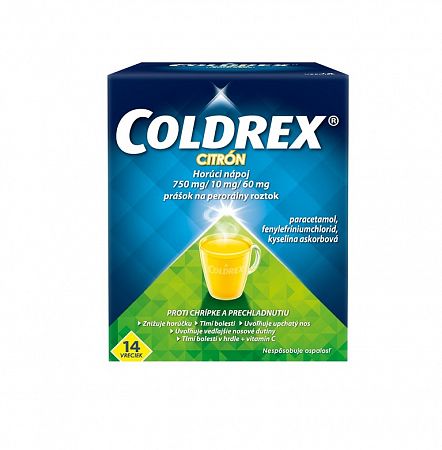 Coldrex Horúci nápoj Citrón plo.por.14 x 5 g